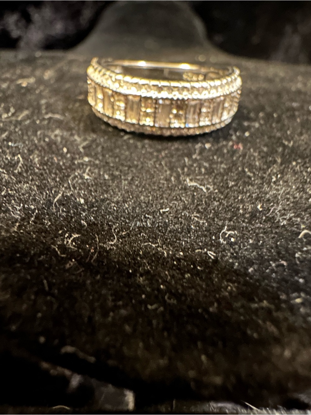 Baguette Cubic Zirconia Sterling Silver Ring